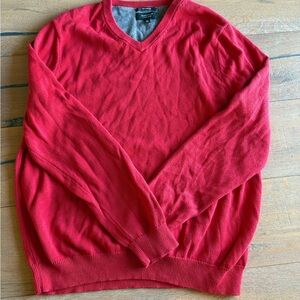 Nordstrom V-Neck Sweater in Bold Red
